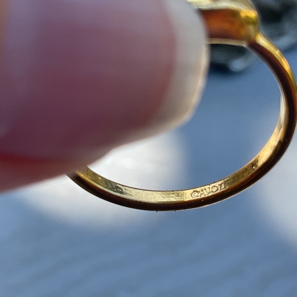 Avon ring vintage blue stone size 8 - Picture 3 of 8